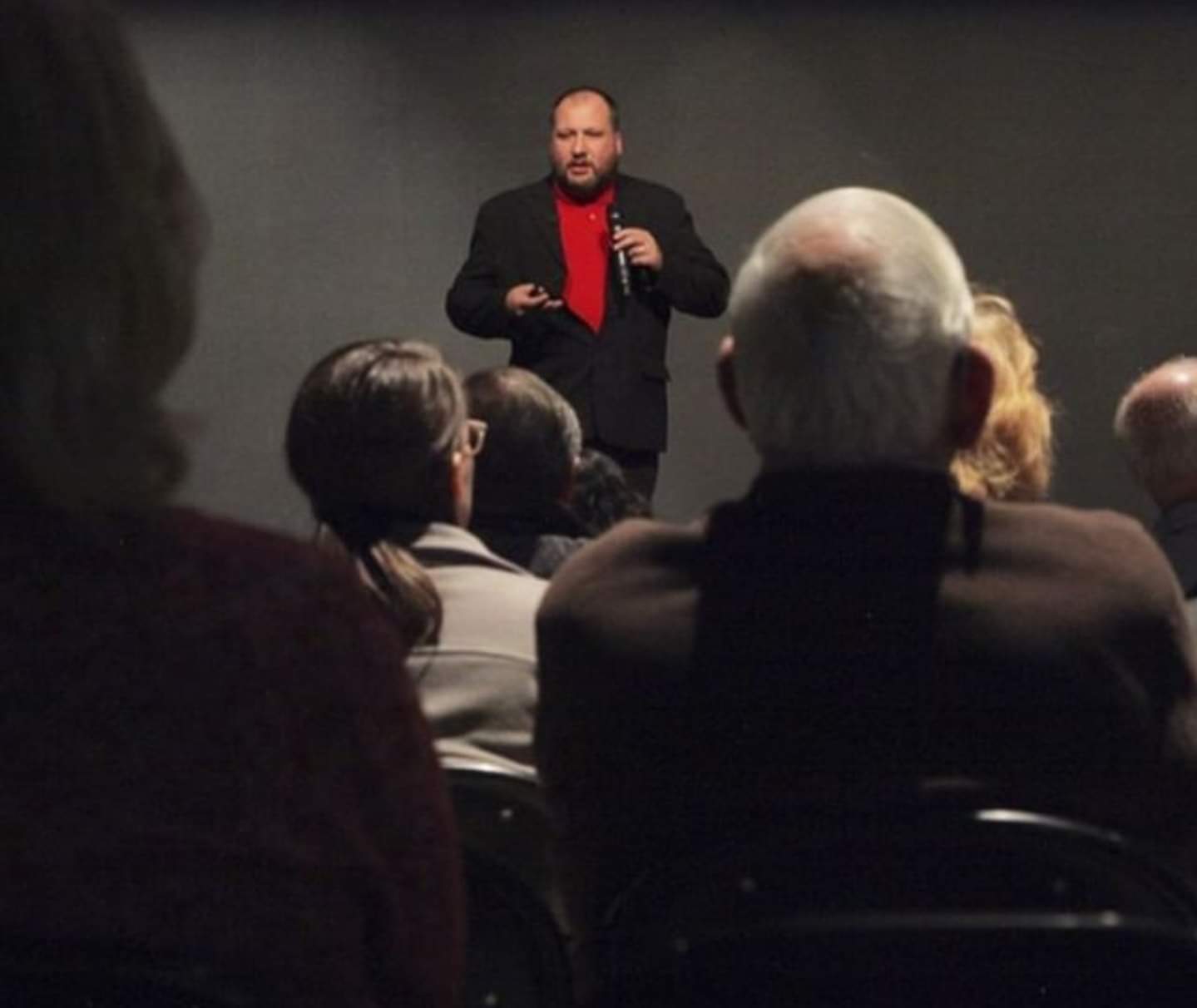 TM Garret speaking to an audience